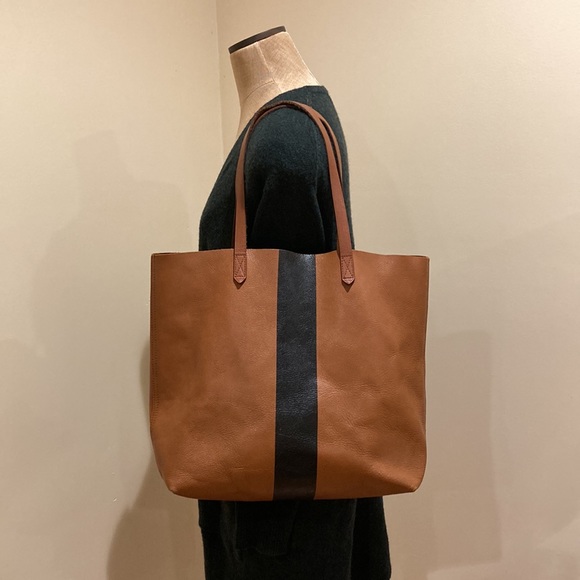 Madewell Paint Stripe Transport Leather Tote - Picture 7 of 15